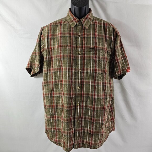 The North Face Men’s Size Large Plaid Button Casual Outdoor Short Sleeve Shirt - Picture 16 of 16